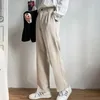 Heren draperen lange broek Koreaanse Versie Trend Slim Fit Small Foot Casual broek Heren Spring en herfst rechte beenpak Pants240408