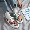 Casual Shoes 2024 Spring Autumn Fashion Plaid Retro Color Matching Men Women Low-top Couple Net Red Ins Tide Canvas