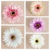 Dekorativa blommor konstgjorda blommor gerbera huvud hem dekor bröllop hand holding vägg växt falska handgjorda diy presenttillbehör