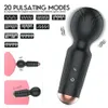 20 modes Strong Mini Av Magic Wand Bullet Vibrateur pour femmes Portable Stimulator Clitoral Stimulatal Portable Galle