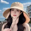 BERETS OUTDOOR TRAVEL UV Protection Hats for Summer Summer Wide Brim Thin Sunscreen Fisherman Caps Korean Casuar