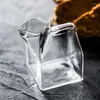 Wine Glasses 370ml Glass Cup Square Milk Box Coffee Cups Creative Juice Bottle Clear Gifts Home Kitchen Tableware Mx10221426