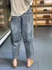 Jeans femminile capris y2k streetwear anni anni '90 pantaloni larghi donne di grandi dimensioni coreane strade gurnge jean corea grande