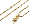 Colliers pendants Portafortuna Italien Lucky Hand Horn anti-mal Bonne chance Double protection Amulet Charmes Collier de chaîne de boîte STAI6751737