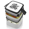 Dinnerware Resistance Flower Bento Box Leak-Proof Square Lunch With Compartment Emblem Symbol Rey Poe Finn War Darth Dark