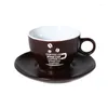 Cups Saucers Nordic Ceramic Vintage Coffee Cup and Saucer Modern Design Art Luxury Creativity Mug Set Minimalist Tazas Mugs Cute