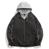 Vestes de vestes pour hommes Veste d'automne 2024 Fashion Quality Spliced Hooded Outdoor Windproof Man Coat Custom
