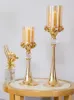 Candle Holders Nordic Creative Retro Gold Candlestick Home Decoration Accessories For Bed Room Romantic Wedding Table Decor A