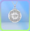 Double Sided Talisman For Good Luck of Solomon Pentacle Seal Pendant Necklace Jewelry Wicca Amulet for Men5434012