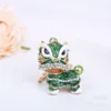 Dekorativa figurer Lion Dance Car Key Chain Creative Gift Chinese Style Söt väska Pendant Wake Ornament