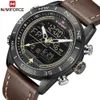 NAVIFORCE Montre à bracelet Luxury Brand Mens Fashion Sport Fashion Sport Men Quartz Analog Clow Digital Leather Army Military Watch Relogie Masculino Haute qualité