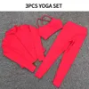 Lu Set Jumpsuit Align Lemon 3 Piece Yoga Set Women Tracksuit Full Zip Long Sleeve Jacket Sports Bra Workout Push Up Leggings Sportswear Fie