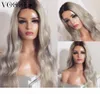 Perruque rose ombre avec cheveux de bébé pré-cueilli brésilien brésilien gris platine blonde 13x4 en dentelle à cheveux humains avant perruques pour femmes noires 6275479