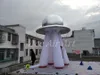 8mH (26ft) with blower Amazing Giant Inflatable UFO Dome Silver Flying Saucer Dome For Event Decorations