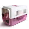 Cat Carriers High Quality Travel Dog Pet Flight Case Folding Portable Carrier Plastic Cage