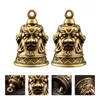 Party Supplies 2 Pcs Vintage Bell Pendant Car Keychain Bronze Jingle Brass Wind Chime Accessories