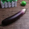 Decorative Flowers 2pcs PU Simulation Vegetable Simulated Eggplant Fake Purple High-end Handfeel Food Model Shooting Early Ornaments Props