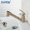 Robinets d'évier de salle de bain zappo lavage robinet à cheveux simple poignée putain de cuisine Tap360 degrés en marbre et mélangeur à eau froide