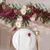 Decorative Flowers Artificial Floral Swag Wedding Arch For Garden Background Blue Pink