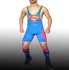 Lower Cut Man Superman Wrestling Singlet Podnoszenie garnituru Mężczyzny Rajstopy walczące w kombinezonie One Piece Tumpsuit6786132