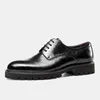 Chaussures habillées Business Cuir Hand Sérothérapie-art haut de gamme pour hommes Groom