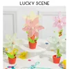 Decoração de festa impressão brinquedos coloridos vasos pequenos moinhos de vento ornamentos decorativos pinwheel s01861