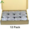 Storage Bottles 12PCS 6oz Candle Tins For DIY Making Metal Round Containers Party Favors Wedding Box Kitchen Container