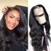 Perucas retas de renda reta 360 renda cheia dianteiro de cabelo humano pré -arrancada cor preta natural com cabelos brasileiros