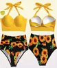 Womens Sexy Push Up Bikini Set High Waisted Swimsuit Floral Swimwear Summer Bathing Suit Beachwear 2206203258807