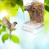 No Mess Bird Feeders Automatic Parrot Feeder Drinker Acrylic Seed Food Container Cage Accessories For Small And Medium Parakeets 240407