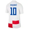 2024 Kroatië Fans Mens Mens Player voetbalshirts Modric Kovacic Kramaric Vida Majer Petkovic Pasalic Home Away Football Shirts korte mouw uniformen