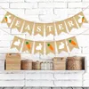 Feestdecoratie 8 set paasdecoraties jute banner wortel hangende bunting slinger leer gunsten open haard decor xb