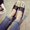 Sıradan Ayakkabı 2024 Marka Tasarımı Kadın Espadrilles Flats Mix Renk Sürme Somunics Loafers Bayanlar Glitter Big Boyut 42 44