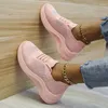 Buty zwykłe Damesschoenen Veterschoenen platforma Sokken Sneakers