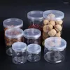 Bouteilles de rangement 10pcs en plastique transparent peut-être pot de cuisine récipient alimentaire scellé avec couvercle pour noix de grains de café