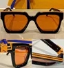 Millionaire Sunglasses M96006WN mens or womens Million glasses old flower embossed orange lenses fashion classic black frame mirro2394288