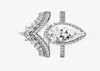 925 Sterling Silver Teardrop Ring Cz Diamond Fits Original Box Wedding Rings Set Ladies Engagement Jewelry3778145