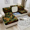 Pokrywa krzesełka wzór kamuflażu sofa siedzisko poduszka elastyczna poliestrowa tkanina kanapa przeciwpoślizgowa na wystrój salonu