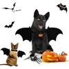 Hundkläder Katter och hundar Pet Halloween Chest Back Decoration Costumes Printed Bat Wings Bell Style Clothes Supplies