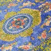 Mattor 3'x5 'orientaliska mattor mörkblå handgjorda utsökta små turkiska sidenmattor (TJ463A)