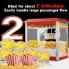 Makers 220V Popcorn Machine Commercial Tempered Glass Belt Cart Movie Theater KTV Luxury Pipoqueira Electric Roof Pop Corn Maker 1450W