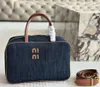 Denim Designer Tote Bag Bolhling Briefcase Moda Moda Versátil Braça Portátil