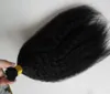 14 Quot18quot 20 Quot22quot 24 Quotcoarse Yaki Remy Keratin I Tip Kinky Rechte Hair Extensions Pre Natural Human Hair 6783875