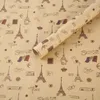 Present Wrap 6pcs 50x74cm Map Printing Kraft Paper Retro Birthday Box Wrapping Paper Children's Party