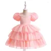 Girl Dresses Baby Girls Dress Fashion Party For Cute Puff Sleeve Christmas Little Princess Birthday Gift Kids Clothes