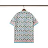 Summer Męski T-shirt Designer Button Up Godigan swobodna luźna wersja Polo krótkie rękaw hawajskie lapy top moda moda Seria koszulki na plaży rozmiar M-3xl #35
