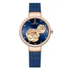 Naviforce Wristwatches女性はトップの高級ブランドスチールメッシュ防水女性の時計フラワークォーツ女性腕時計魅力的な女の子時計高品質