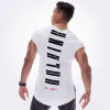 Camisetas novas largetype masculino ginásio camiseta fitness fisichanding workout tiglet camise