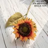 Decorative Flowers Single Branch Artificial Sunflowers Wedding Bouquet Home Decoration Wall Fake Silk Simulation Green Plant Party Decor