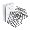 Racks Magazine Holder Triangle File Holder Book Record Rack Metal Vinyl Record Storage Magazine Rack Multifunction Triangle Organizer